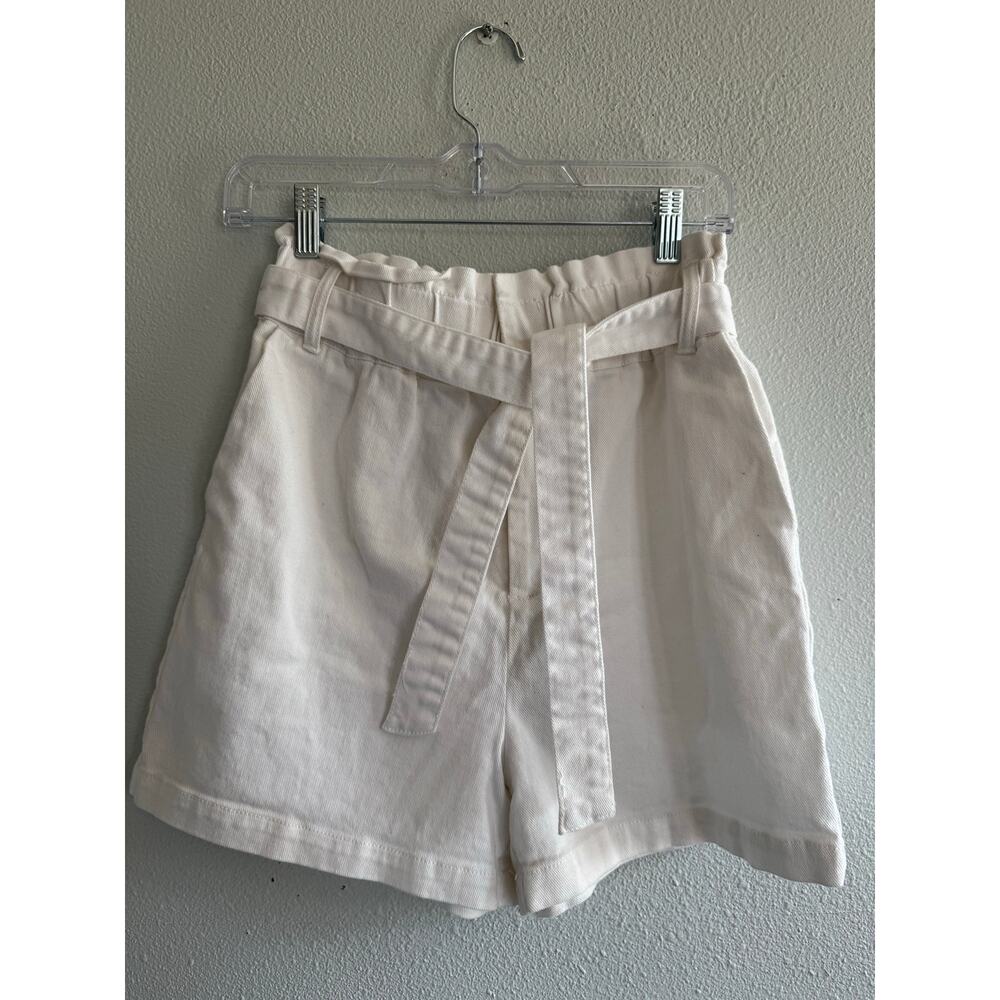 Draper James White Denim Paperbag short with belt